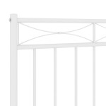 vidaXL Tăblie de pat metalică, alb, 75 cm vidaXL Tăblie de pat metalică, alb, 75 cm
