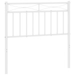 vidaXL Tăblie de pat metalică, alb, 90 cm vidaXL Tăblie de pat metalică, alb, 90 cm