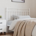 vidaXL Tăblie de pat metalică, alb, 90 cm vidaXL Tăblie de pat metalică, alb, 90 cm
