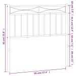 vidaXL Tăblie de pat metalică, alb, 90 cm vidaXL Tăblie de pat metalică, alb, 90 cm