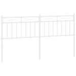 vidaXL Tăblie de pat metalică, alb, 160 cm