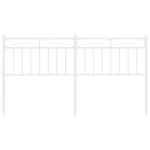 vidaXL Tăblie de pat metalică, alb, 160 cm