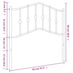 vidaXL Tăblie de pat metalică, negru, 90 cm