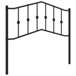 vidaXL Tăblie de pat metalică, negru, 100 cm vidaXL Tăblie de pat metalică, negru, 100 cm