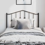 vidaXL Tăblie de pat metalică, negru, 100 cm vidaXL Tăblie de pat metalică, negru, 100 cm