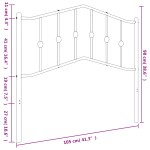vidaXL Tăblie de pat metalică, negru, 100 cm vidaXL Tăblie de pat metalică, negru, 100 cm