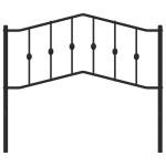 vidaXL Tăblie de pat metalică, negru, 107 cm vidaXL Tăblie de pat metalică, negru, 107 cm