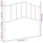 vidaXL Tăblie de pat metalică, negru, 107 cm vidaXL Tăblie de pat metalică, negru, 107 cm