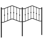 vidaXL Tăblie de pat metalică, negru, 135 cm vidaXL Tăblie de pat metalică, negru, 135 cm