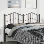 vidaXL Tăblie de pat metalică, negru, 135 cm vidaXL Tăblie de pat metalică, negru, 135 cm