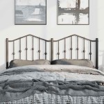 vidaXL Tăblie de pat metalică, negru, 135 cm vidaXL Tăblie de pat metalică, negru, 135 cm