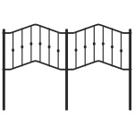 vidaXL Tăblie de pat metalică, negru, 135 cm vidaXL Tăblie de pat metalică, negru, 135 cm