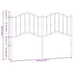 vidaXL Tăblie de pat metalică, negru, 135 cm vidaXL Tăblie de pat metalică, negru, 135 cm