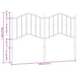 vidaXL Tăblie de pat metalică, negru, 140 cm vidaXL Tăblie de pat metalică, negru, 140 cm