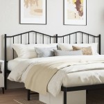 vidaXL Tăblie de pat metalică, negru, 160 cm vidaXL Tăblie de pat metalică, negru, 160 cm