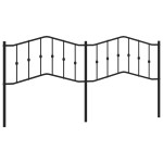 vidaXL Tăblie de pat metalică, negru, 200 cm