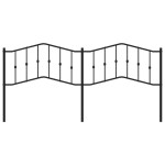 vidaXL Tăblie de pat metalică, negru, 200 cm