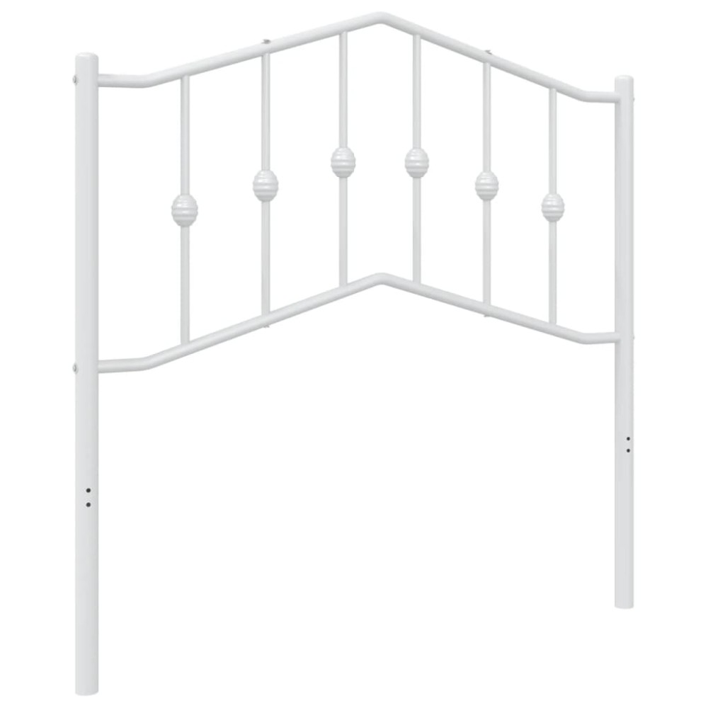 vidaXL Tăblie de pat metalică, alb, 90 cm