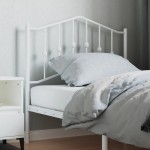 vidaXL Tăblie de pat metalică, alb, 90 cm vidaXL Tăblie de pat metalică, alb, 90 cm