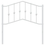 vidaXL Tăblie de pat metalică, alb, 90 cm vidaXL Tăblie de pat metalică, alb, 90 cm