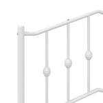 vidaXL Tăblie de pat metalică, alb, 90 cm vidaXL Tăblie de pat metalică, alb, 90 cm