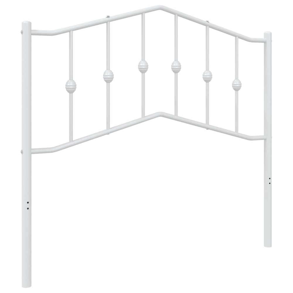 vidaXL Tăblie de pat metalică, alb, 100 cm