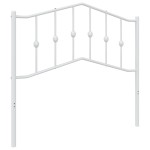vidaXL Tăblie de pat metalică, alb, 100 cm