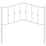 vidaXL Tăblie de pat metalică, alb, 100 cm