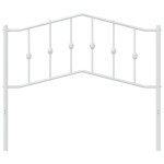vidaXL Tăblie de pat metalică, alb, 107 cm