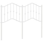 vidaXL Tăblie de pat metalică, alb, 120 cm