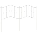 vidaXL Tăblie de pat metalică, alb, 140 cm