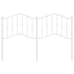 vidaXL Tăblie de pat metalică, alb, 140 cm