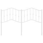 vidaXL Tăblie de pat metalică, alb, 150 cm