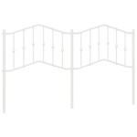 vidaXL Tăblie de pat metalică, alb, 160 cm