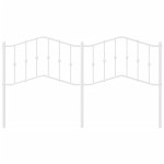 vidaXL Tăblie de pat metalică, alb, 160 cm
