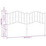 vidaXL Tăblie de pat metalică, alb, 160 cm