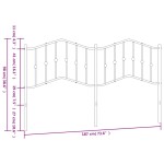 vidaXL Tăblie de pat metalică, alb, 180 cm