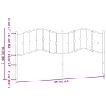 vidaXL Tăblie de pat metalică, alb, 200 cm vidaXL Tăblie de pat metalică, alb, 200 cm