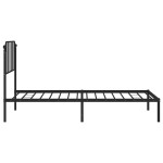 vidaXL Cadru de pat din metal cu tăblie, negru, 100x200 cm
