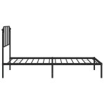 vidaXL Cadru de pat din metal cu tăblie, negru, 107x203 cm