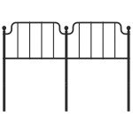 vidaXL Tăblie de pat metalică, negru, 140 cm