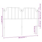vidaXL Tăblie de pat metalică, negru, 140 cm