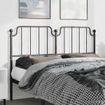 vidaXL Tăblie de pat metalică, negru, 150 cm vidaXL Tăblie de pat metalică, negru, 150 cm
