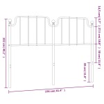 vidaXL Tăblie de pat metalică, negru, 150 cm vidaXL Tăblie de pat metalică, negru, 150 cm