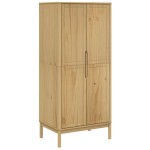 vidaXL Șifonier "FLORO", maro ceruit, 77x53x171 cm, lemn masiv pin