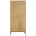 vidaXL Șifonier "FLORO", maro ceruit, 77x53x171 cm, lemn masiv pin