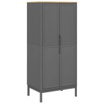 vidaXL Șifonier "FLORO", gri, 77x53x171 cm, lemn masiv pin vidaXL Șifonier "FLORO", gri, 77x53x171 cm, lemn masiv pin