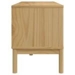 vidaXL Dulap TV "FLORO", maro ceruit, 114x43x55 cm, lemn masiv de pin