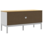 vidaXL Dulap TV "FLORO", alb, 114x43x55 cm, lemn masiv de pin