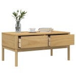 vidaXL Măsuță cafea "FLORO", maro ceruit 99x55,5x45 cm lemn masiv pin vidaXL Măsuță cafea "FLORO", maro ceruit 99x55,5x45 cm lemn masiv pin